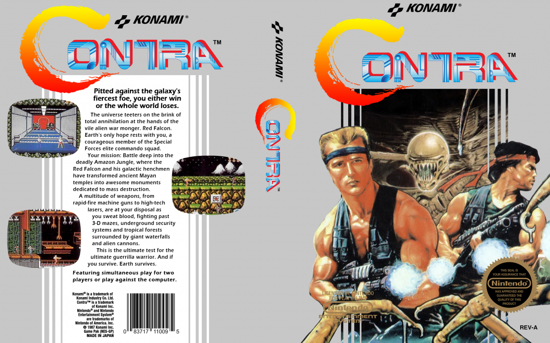 Contra [US] nes 1988 Box Art