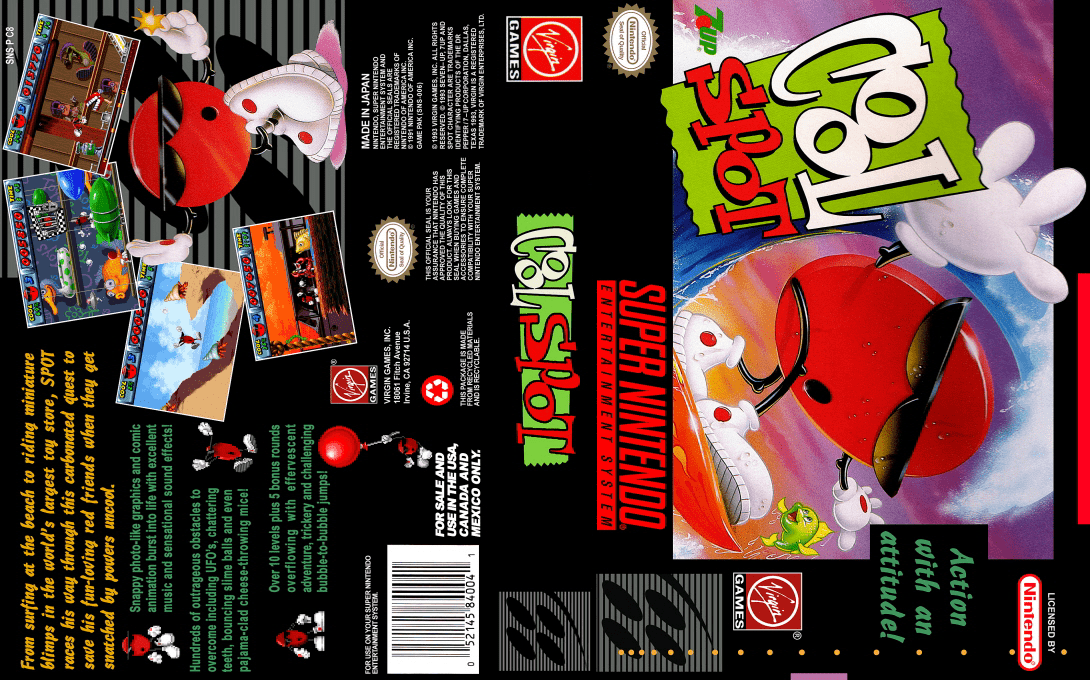 Cool Spot [US] snes 1993 Box Art