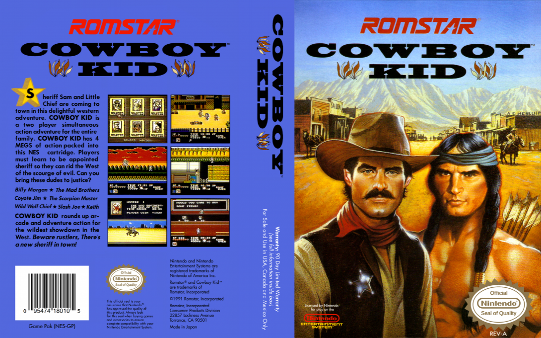 Cowboy Kid [US] nes 1992 Box Art