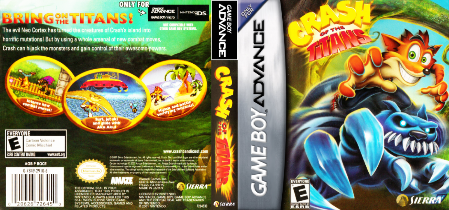 Crash of the Titans [US] gba 2007 Box Art