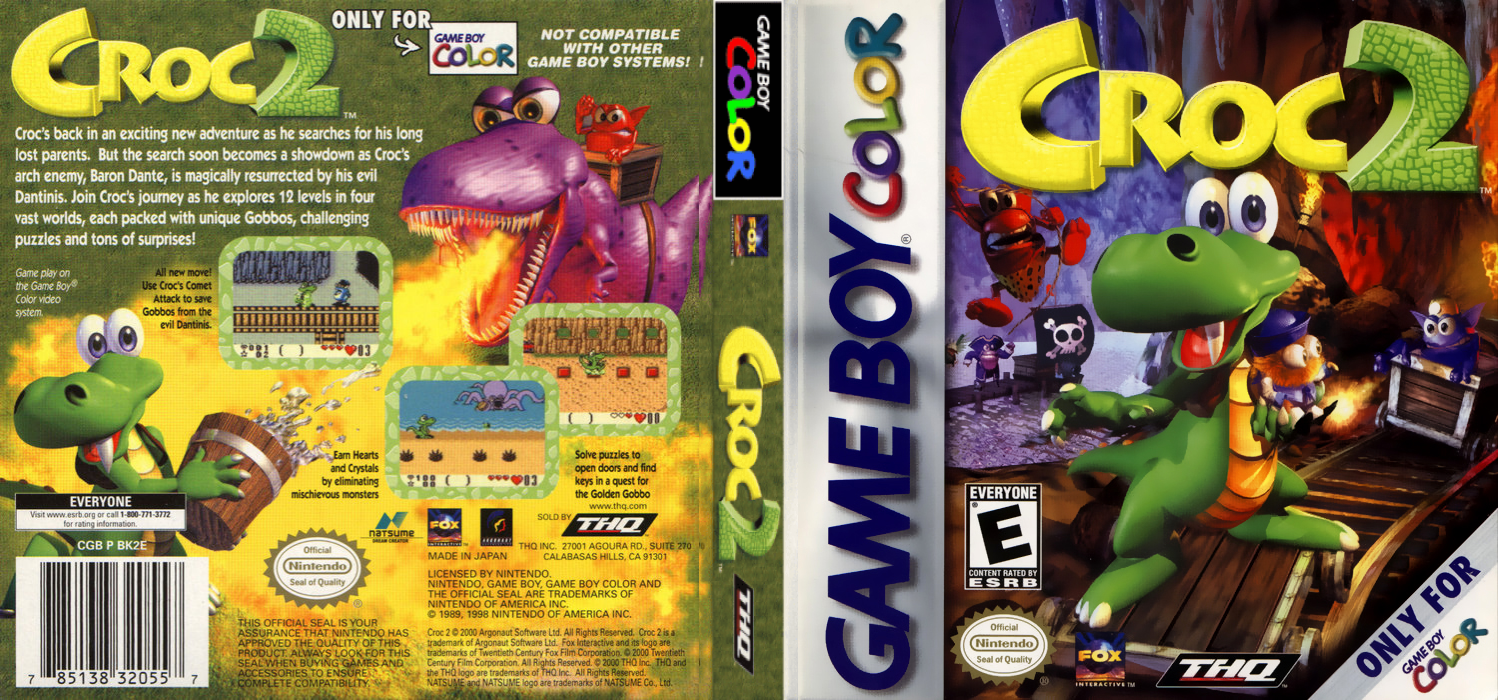 Croc 2 [US,EU] gbc 2001 Box Art