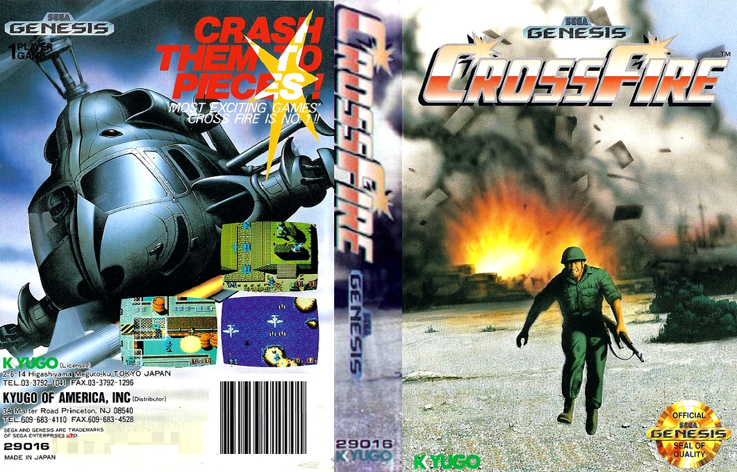Cross Fire [US] segaMD 1991 Box Art