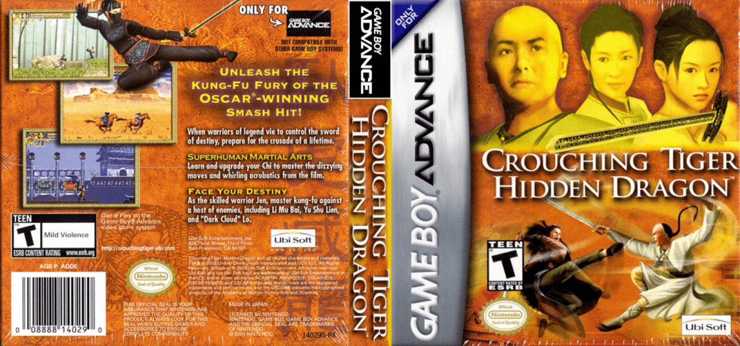 Crouching Tiger, Hidden Dragon [US] gba 2003 Box Art