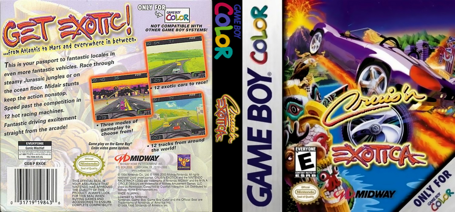 Cruis’n Exotica [US] gbc 2000 Box Art