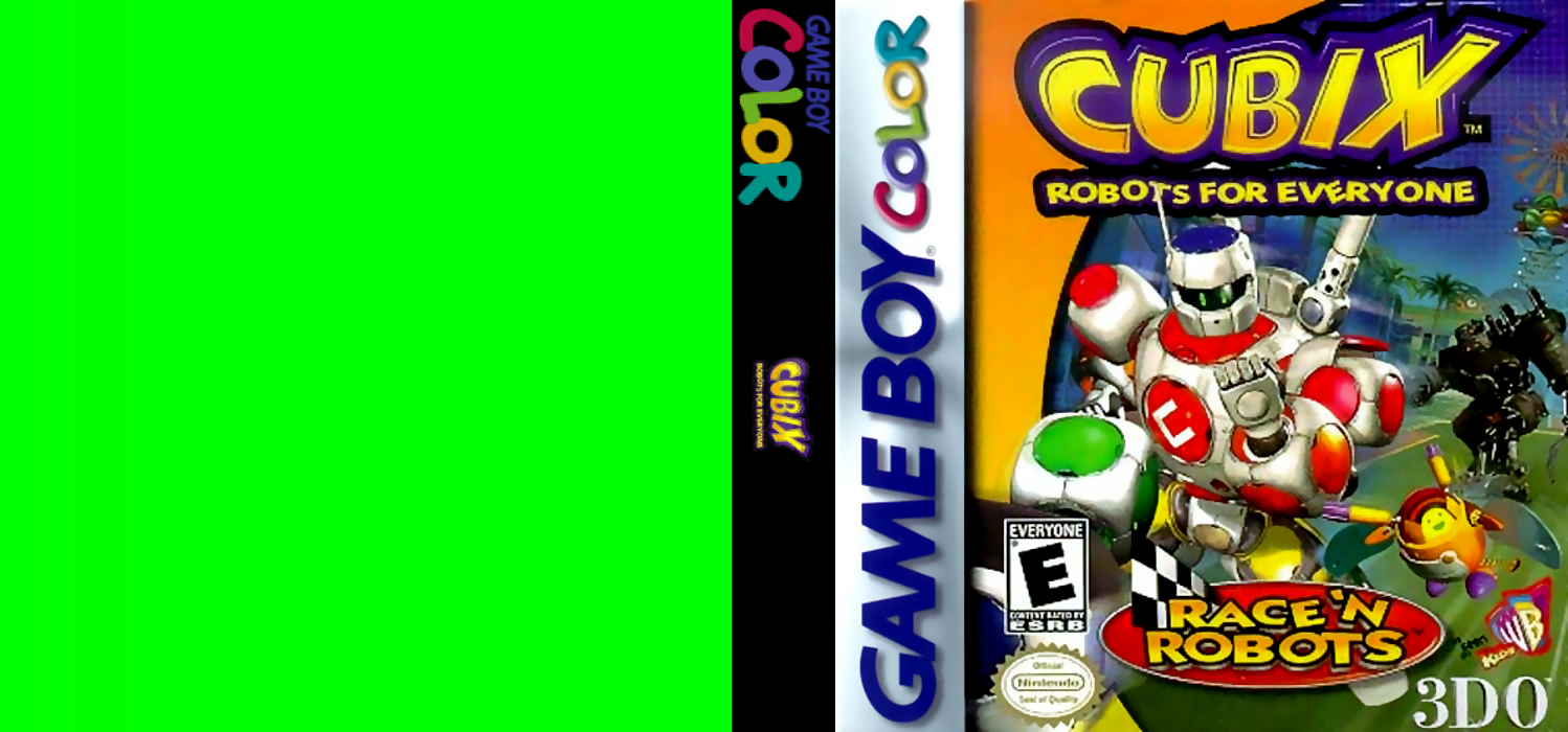 Cubix : Robots for Everyone, Race ‘n Robots [US] gbc 2001 Box Art