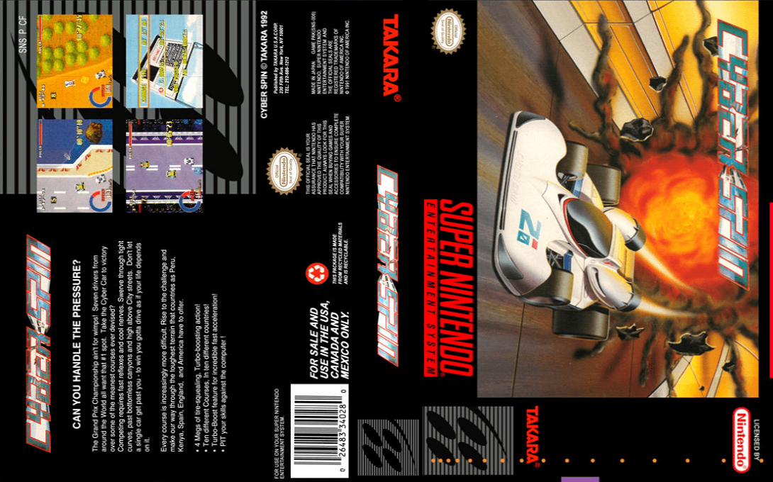 Cyber Spin [US] snes 1992 Box Art