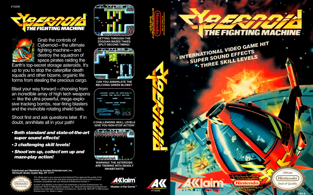 Cybernoid : The Fighting Machine [US] nes 1989 Box Art