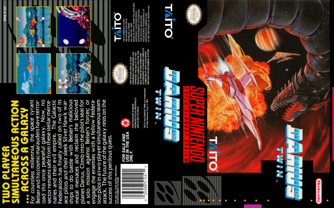 Darius Twin [US] snes 1991 Box Art
