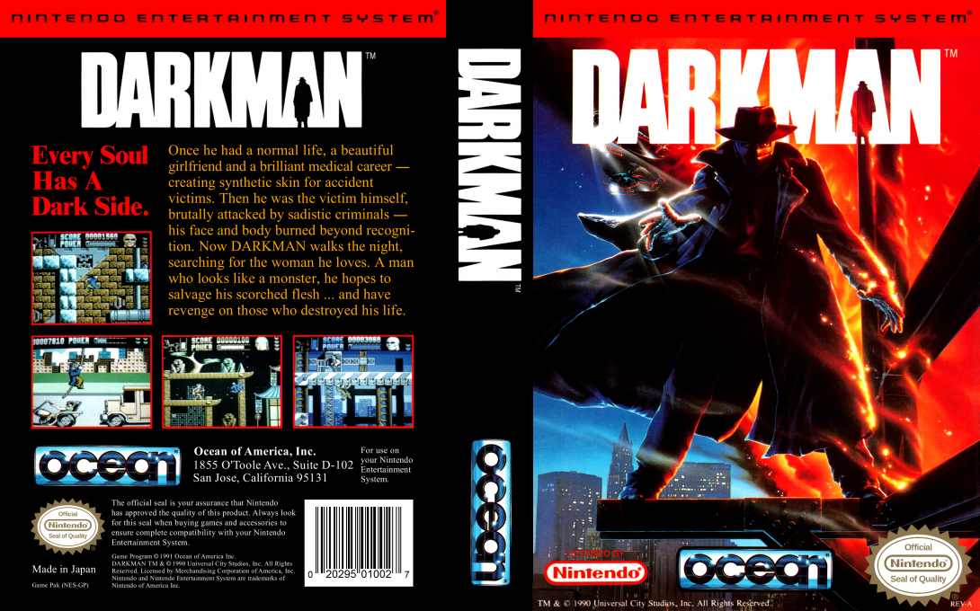 Darkman [US] nes 1991 Box Art