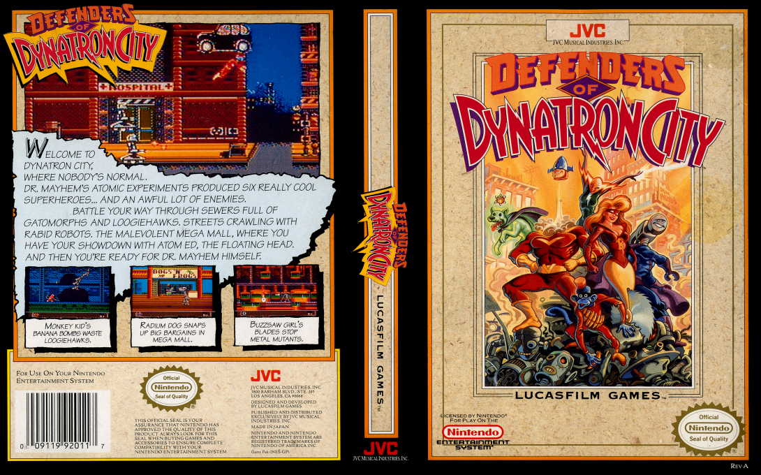 Defenders of Dynatron City [US] nes 1992 Box Art
