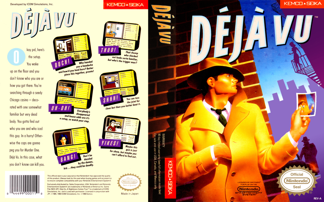 Déjà Vu [US] nes 1990 Box Art
