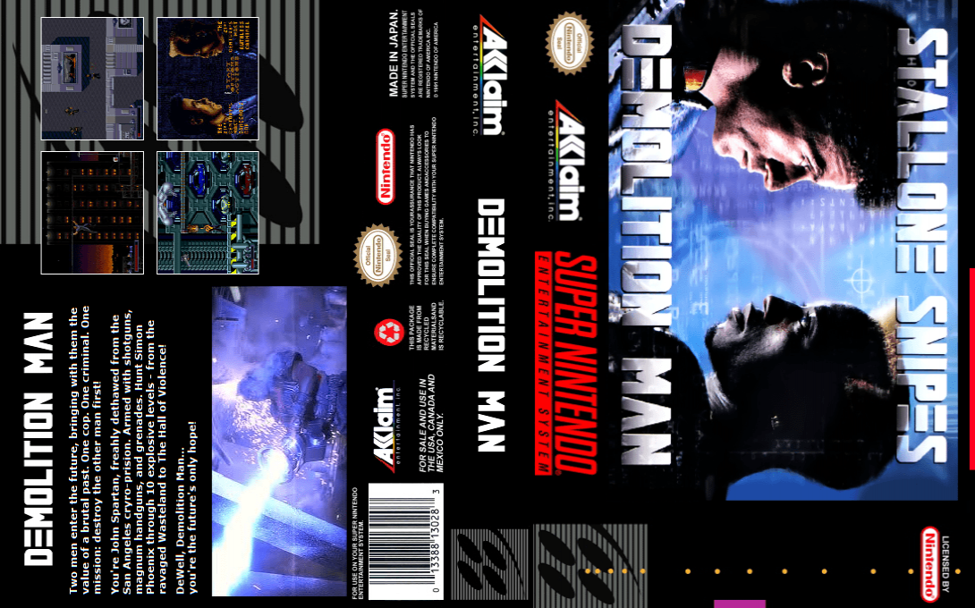 Demolition Man [US] snes 1995 Box Art