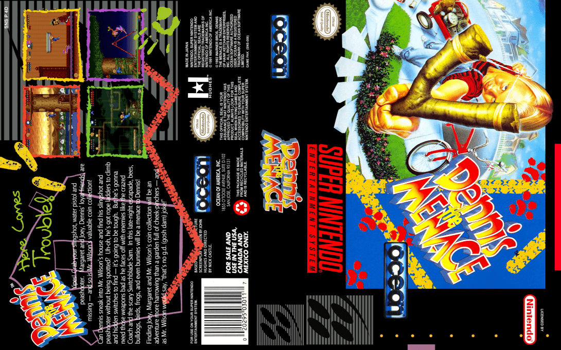 Dennis the Menace [US] snes 1993 Box Art