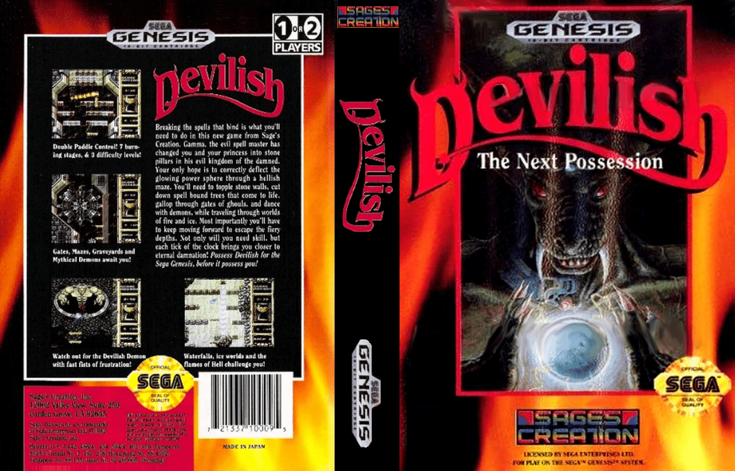 Devilish : The Next Possession [US] segaMD 1992 Box Art