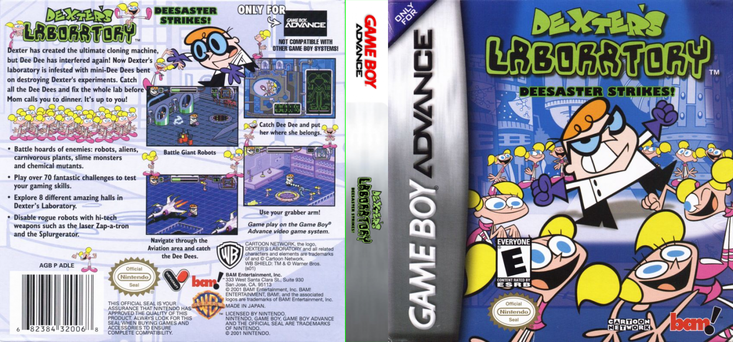 Dexter’s Laboratory : Deesaster Strikes ! [US] gba 2001 Box Art