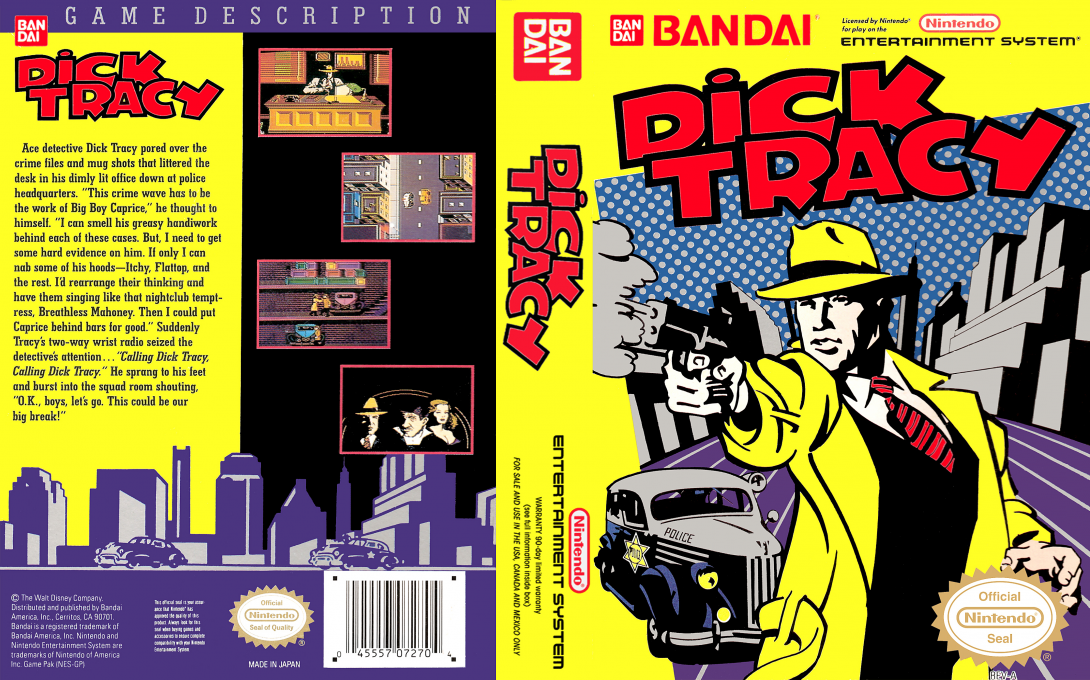 Dick Tracy [US] nes 1991 Box Art