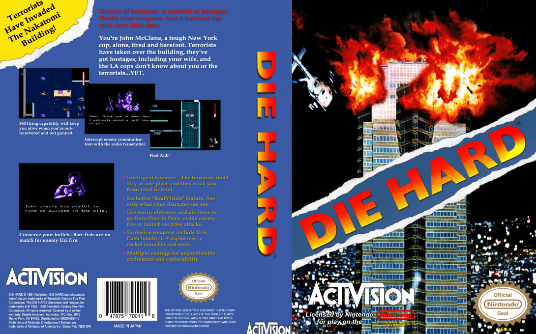 Die Hard [US] nes 1992 Box Art