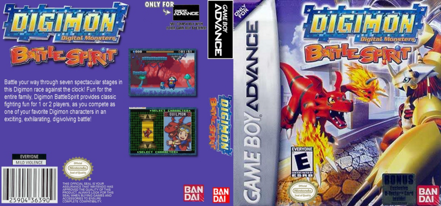 Digimon : Battle Spirit [US] gba 2003 Box Art