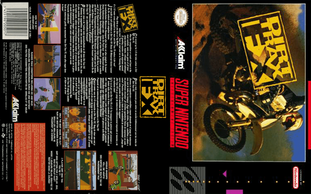 Dirt Trax FX [US] snes 1995 Box Art