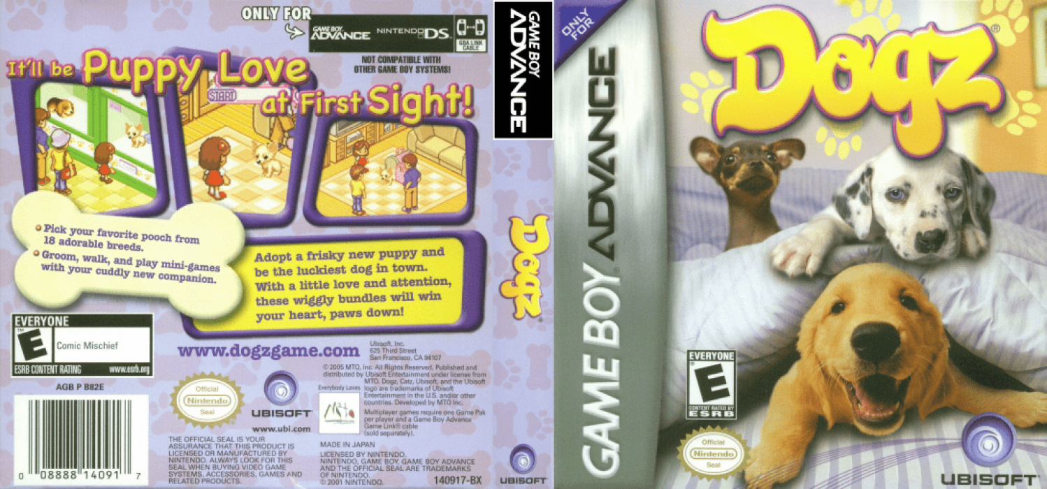 Dogz [US] gba 2005 Box Art