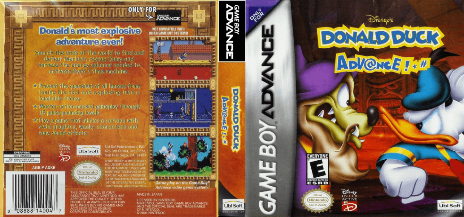Donald Duck Advance [US] gba 2001 Box Art