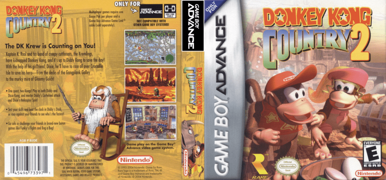 Donkey Kong Country 2 [US] gba 2004 Box Art