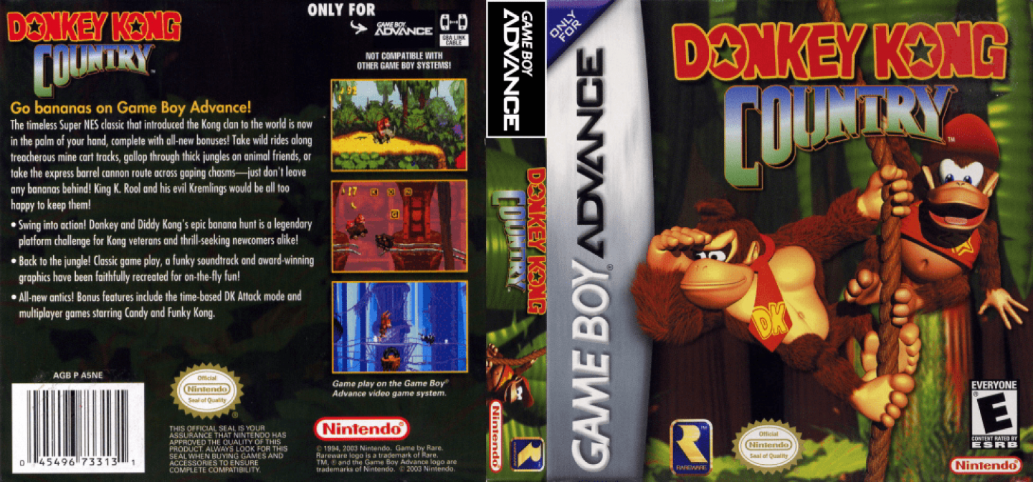 Donkey Kong Country [US] gba 2003 Box Art