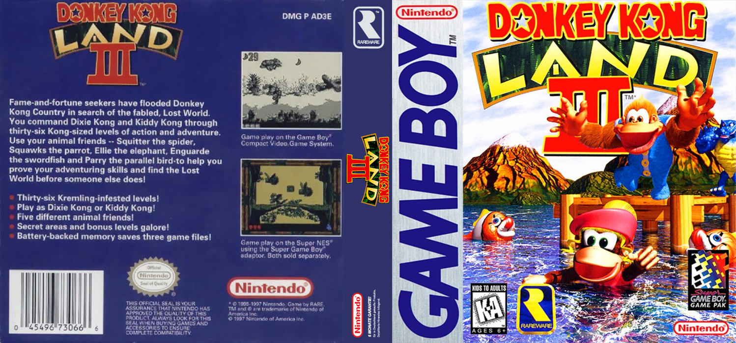 Donkey Kong Land III [US,EU] gb 1997 Box Art
