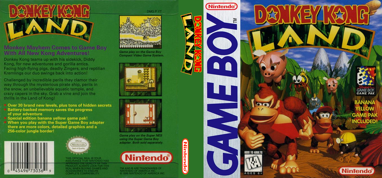 Super Donkey Kong GB [US,EU] gb 1995 Box Art