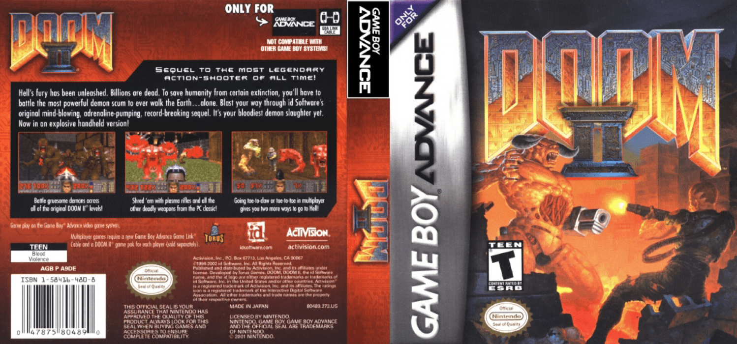 Doom II [US] gba 2002 Box Art