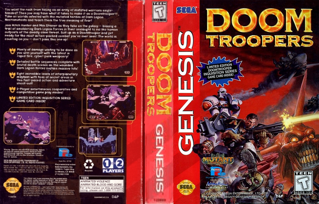 Doom Troopers [US] segaMD 1995 Box Art