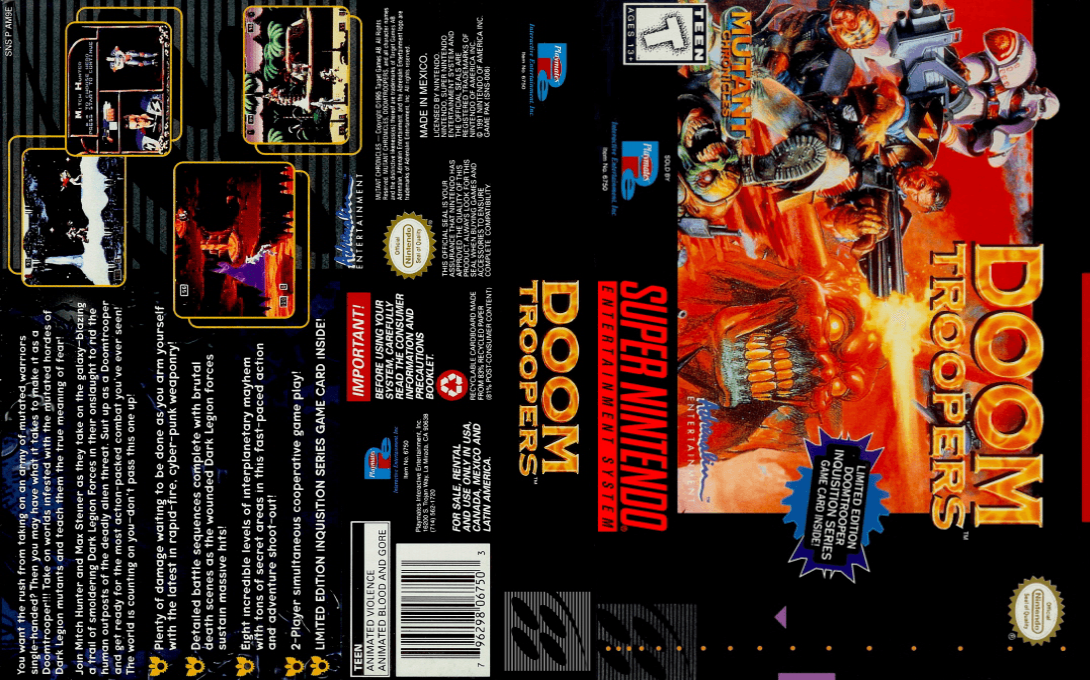 Doom Troopers : Mutant Chronicles [US] snes 1995 Box Art