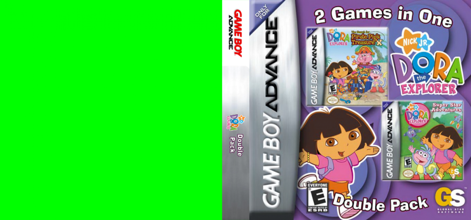 Dora the Explorer Double Pack [US] gba 2007 Box Art