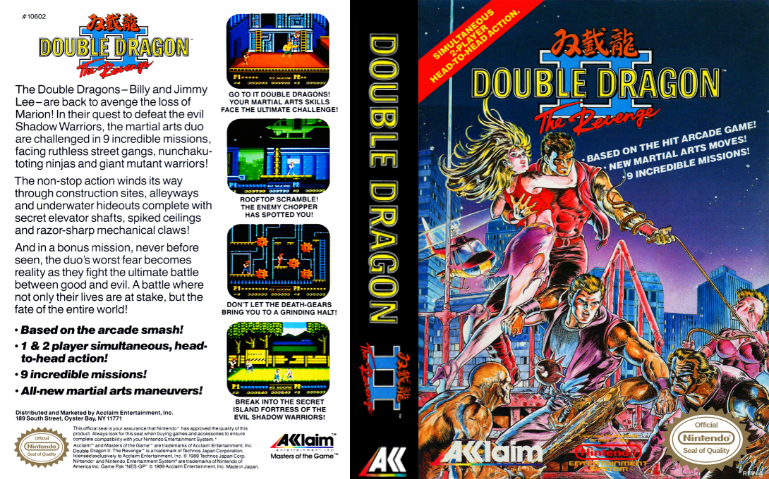 Double Dragon II : The Revenge [US] nes 1990 Box Art