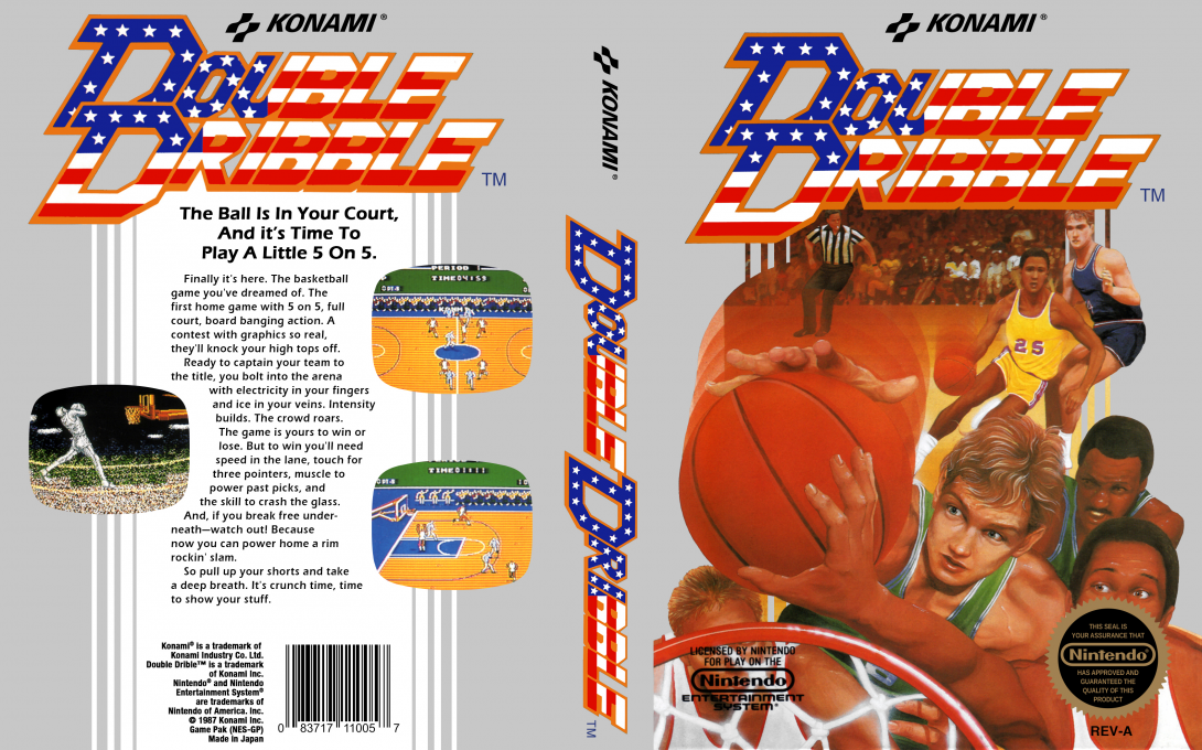 Double Dribble [US] nes 1987 Box Art