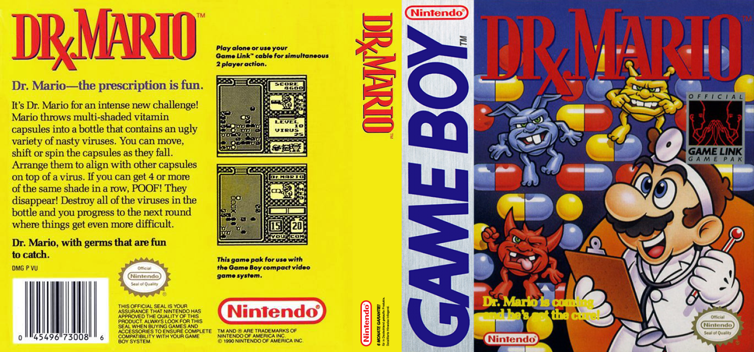 Dr. Mario [WOR] gb 1990 Box Art