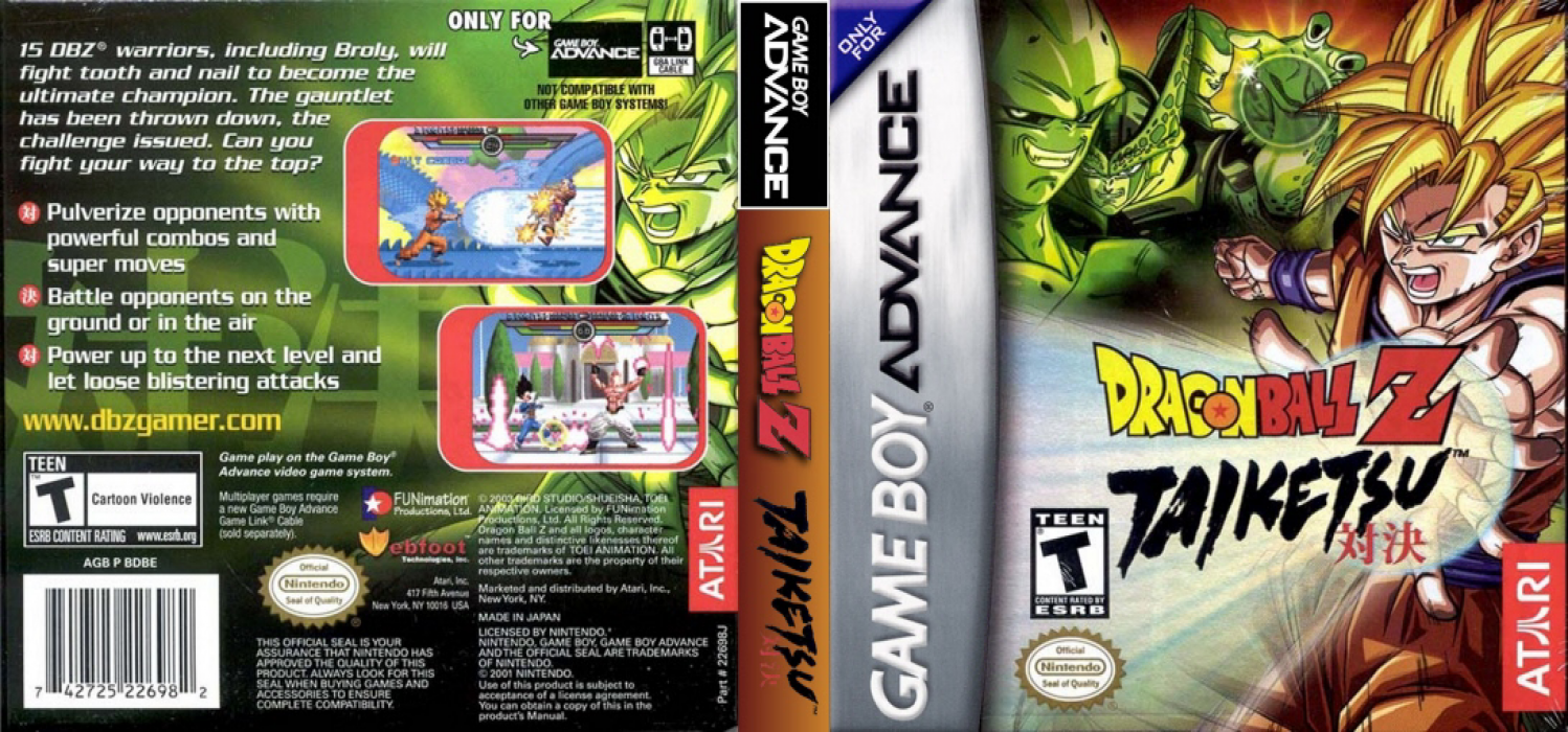 Dragon Ball Z : Taiketsu [US] gba 2003 Box Art