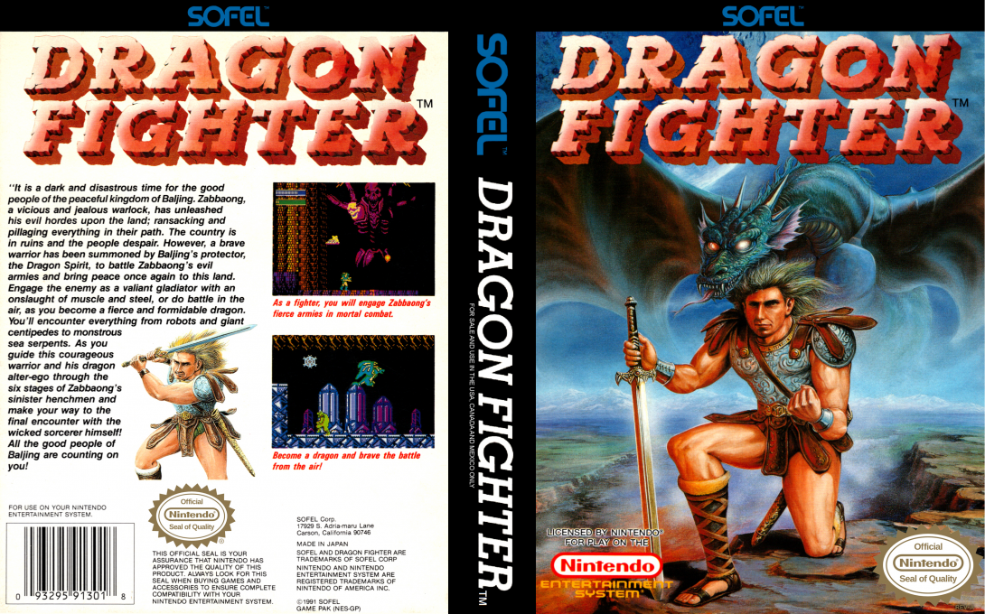 Dragon Fighter [US] nes 1992 Box Art