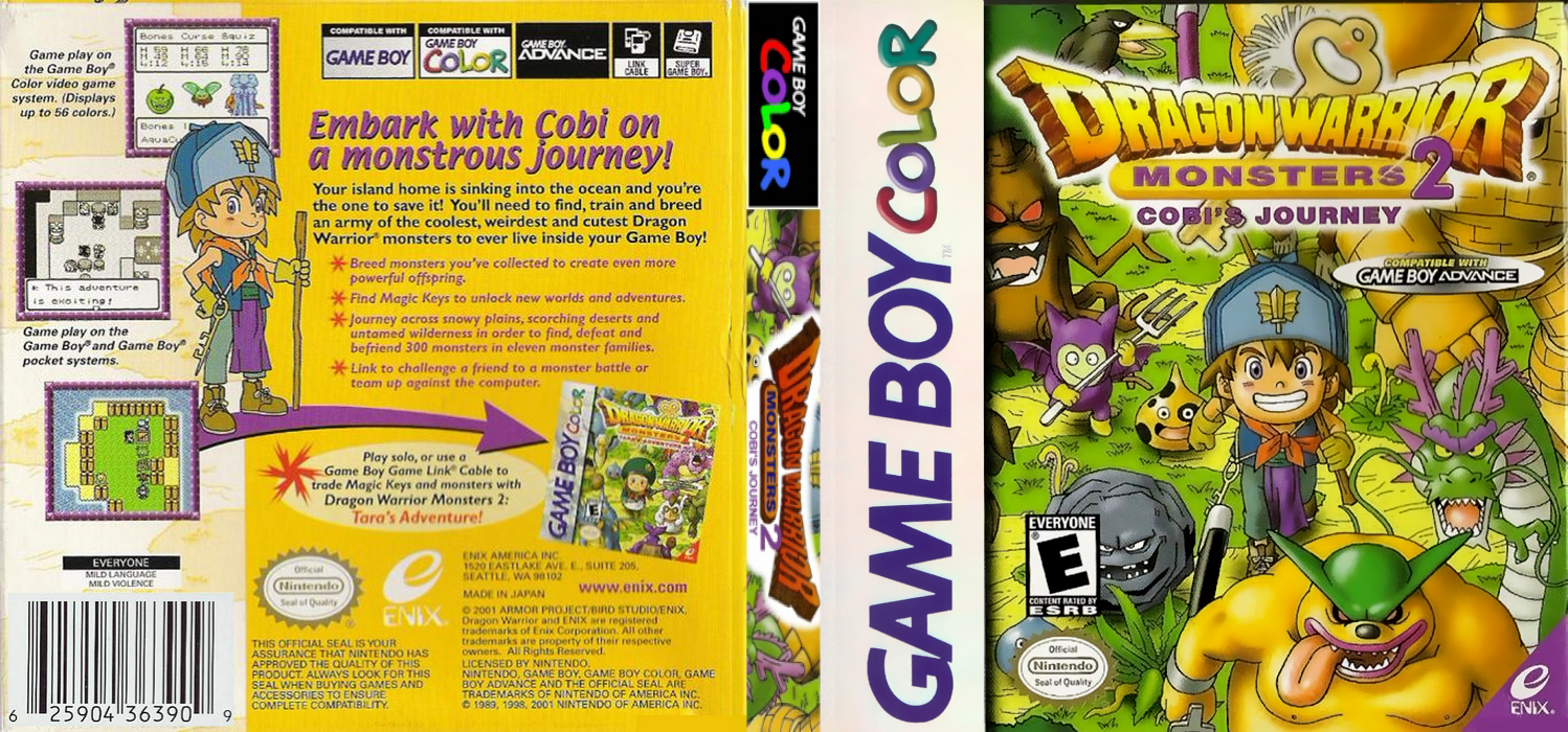 Dragon Warrior Monsters 2 : Cobi’s Journey [US] gbc 2001 Box Art