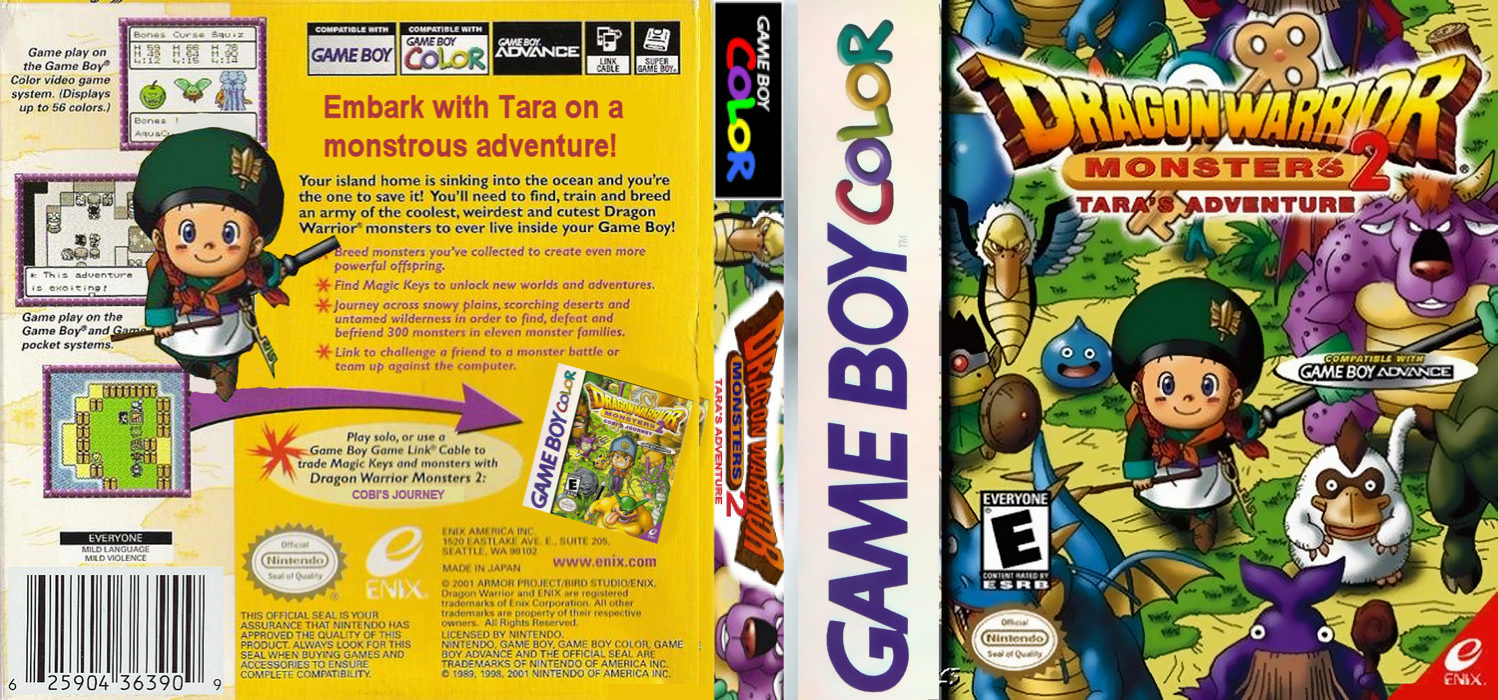 Dragon Warrior Monsters 2 : Tara’s Adventure [US] gbc 2001 Box Art
