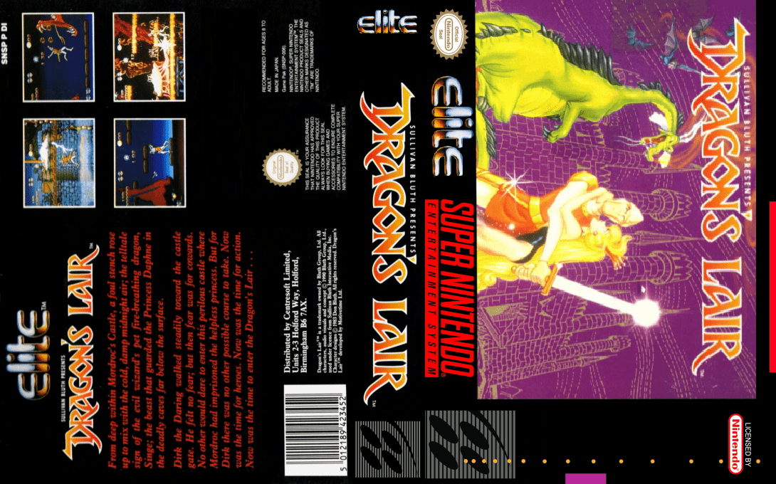 Dragon’s Lair [US] snes 1993 Box Art