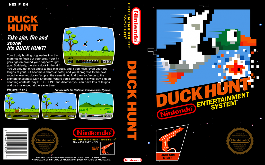 Duck Hunt [WOR] nes 1985 Box Art