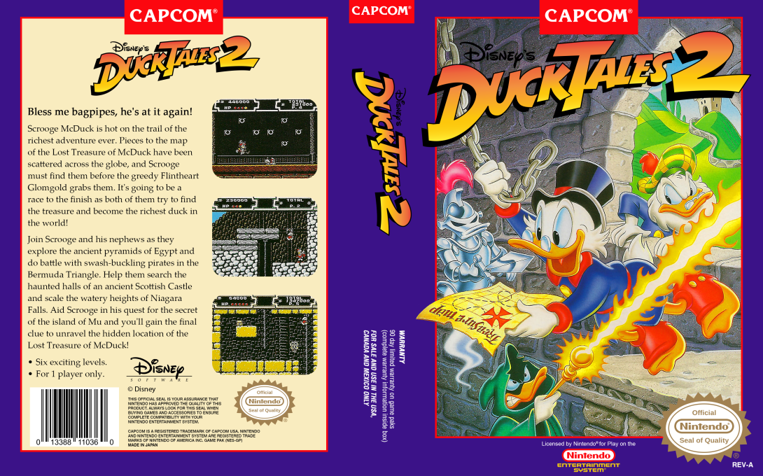 Disney’s DuckTales 2 [US] nes 1993 Box Art
