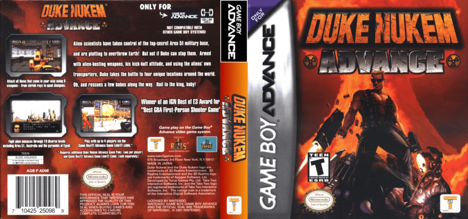 Duke Nukem Advance [US] gba 2002 Box Art