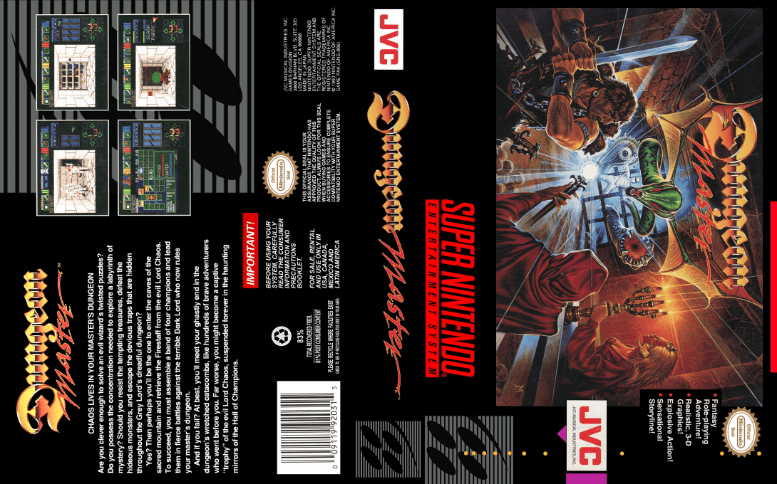 Dungeon Master [US] snes 1993 Box Art