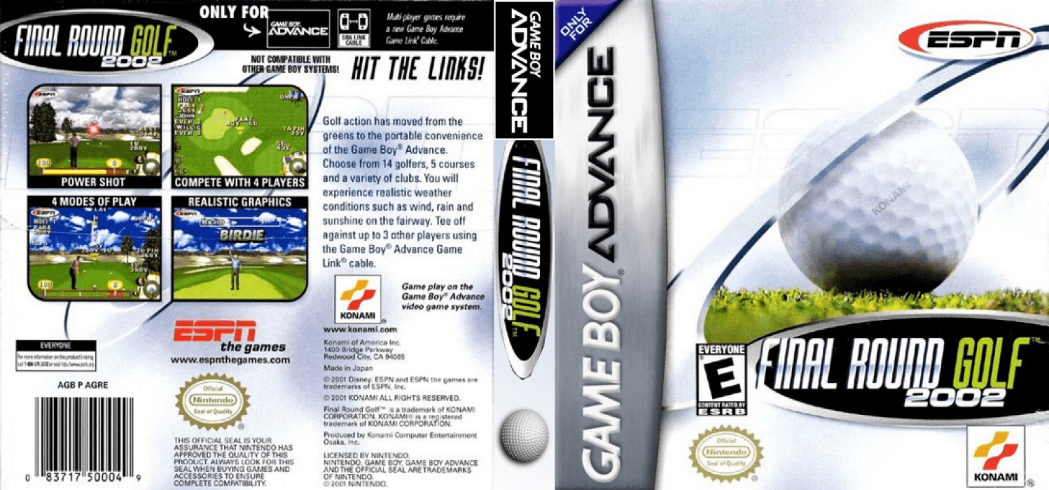 ESPN Final Round Golf 2002 [US] gba 2001 Box Art