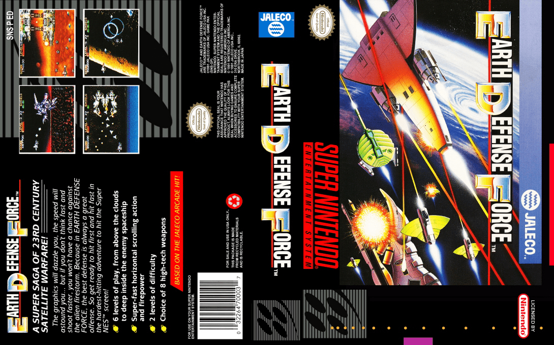 Earth Defense Force [US] snes 1992 Box Art