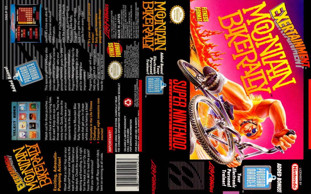 Exertainment Mountain Bike Rally [US] snes 1993 Box Art
