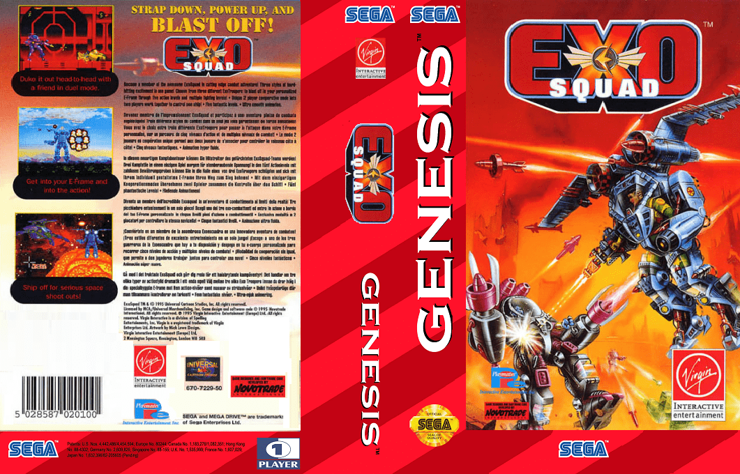 Exo Squad [US] segaMD 1995 Box Art