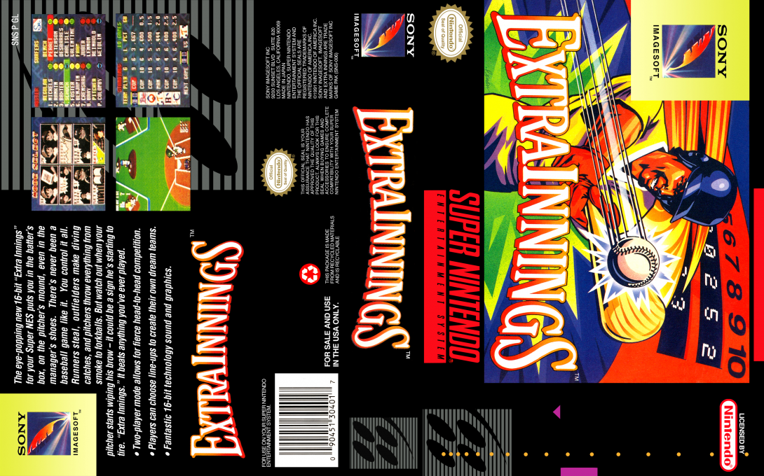 Extra Innings [US] snes 1992 Box Art